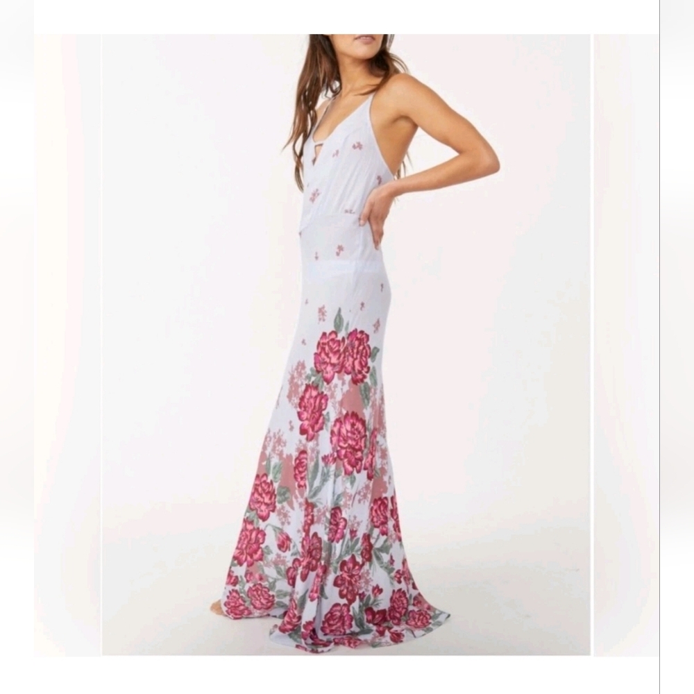 Free People Blue Floral Maxi Dress